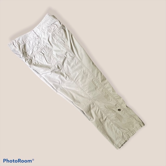 Sigrid Olsen Pale Khaki Green Roll-Up Cotton Capris - Picture 12 of 12